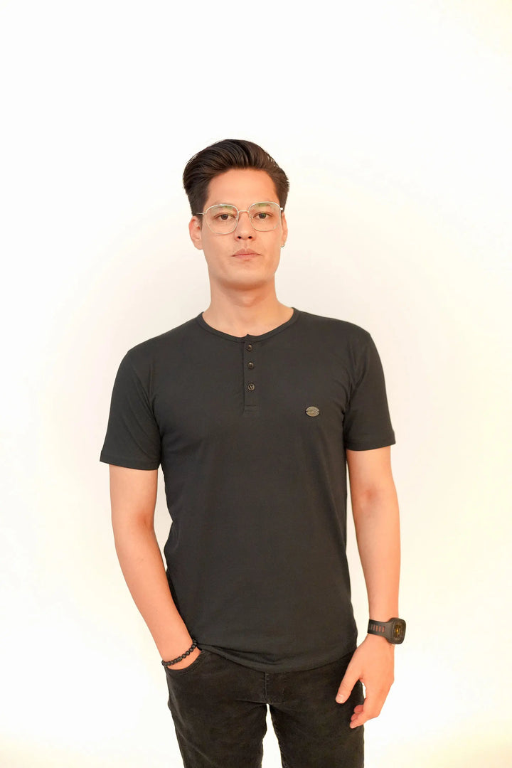 Curve Hem BoltX Black Tee BOLTX