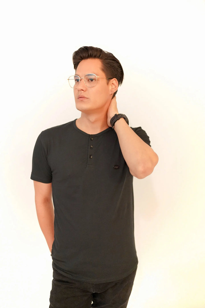 Curve Hem BoltX Black Tee BOLTX