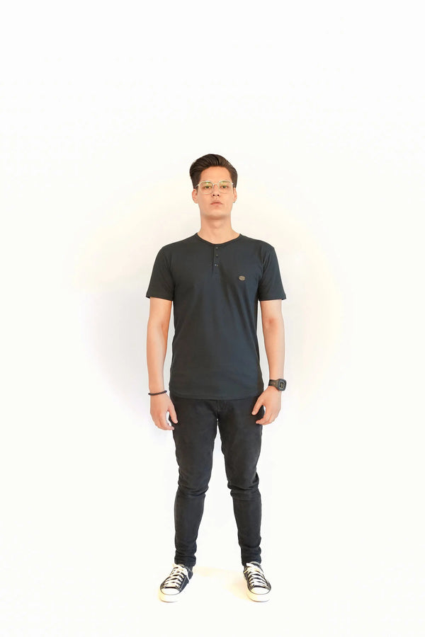 Curve Hem BoltX Black Tee BOLTX