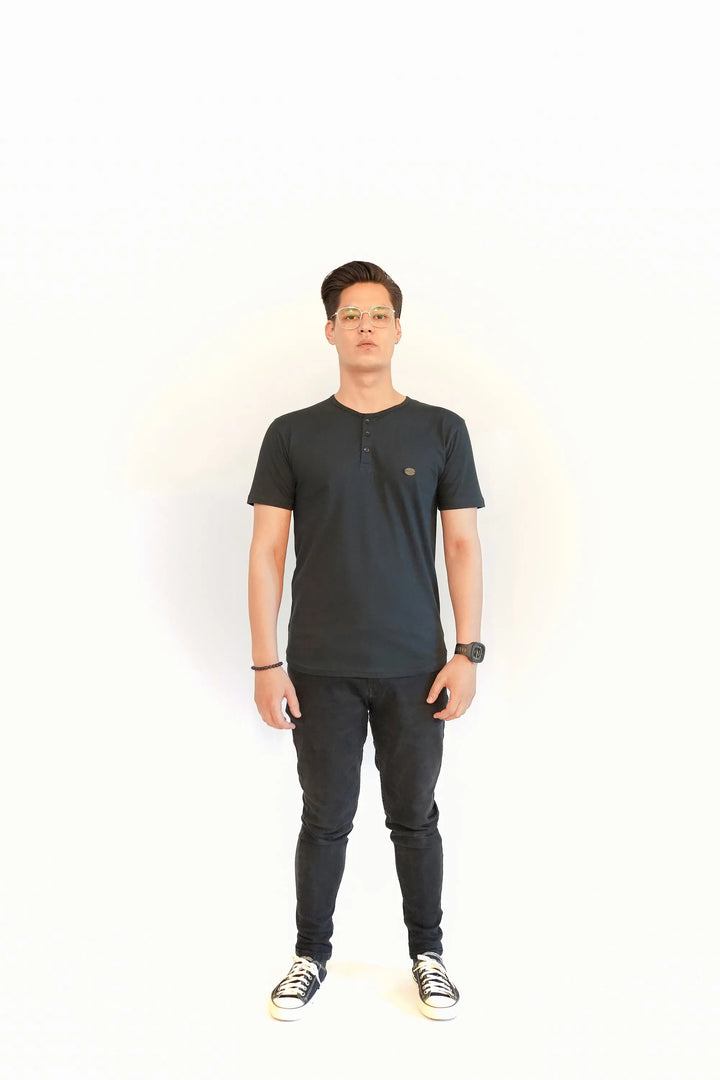 Curve Hem BoltX Black Tee BOLTX