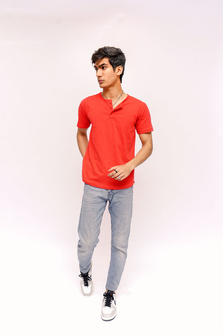 Curve Hem Red Tee BOLTX