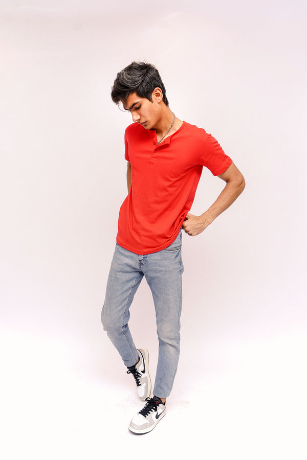 Curve Hem Red Tee BOLTX