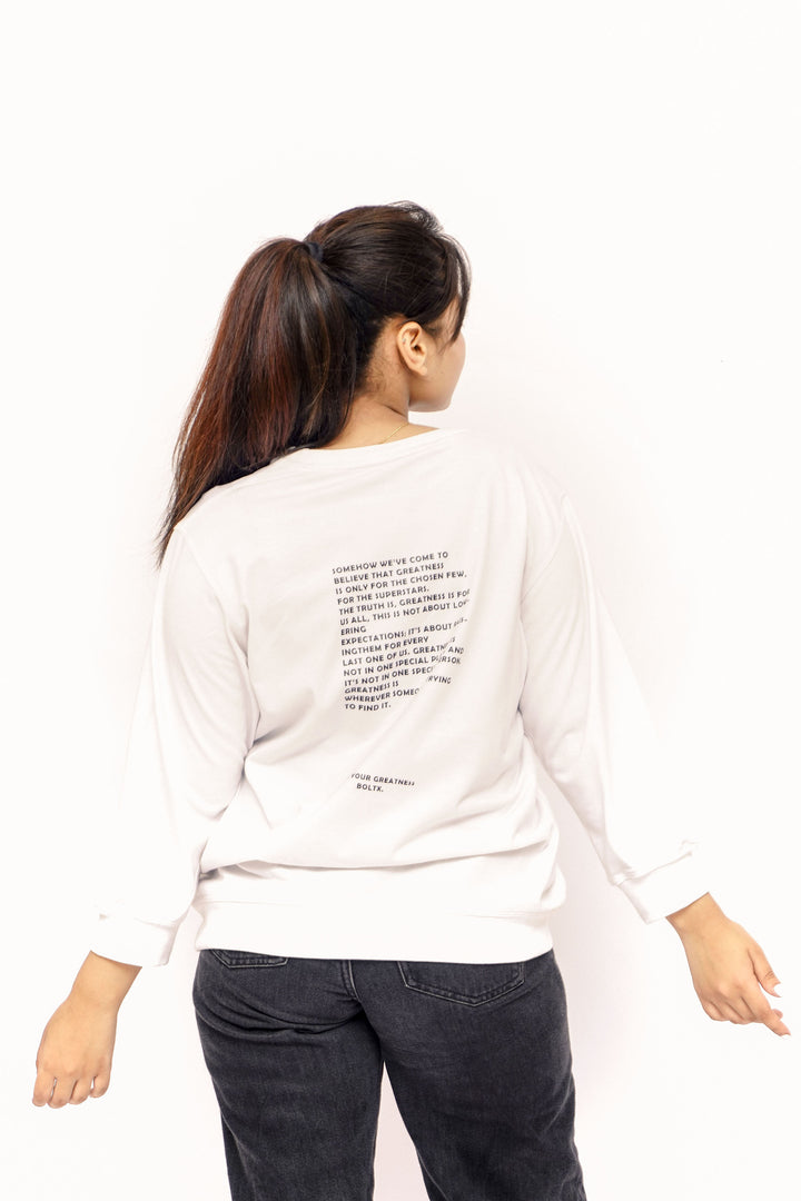 Long Sleeve White Tee BOLTX